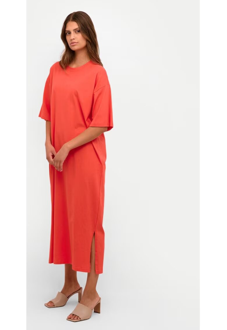 kaffe Rochie dama - Rosu - Bumbac