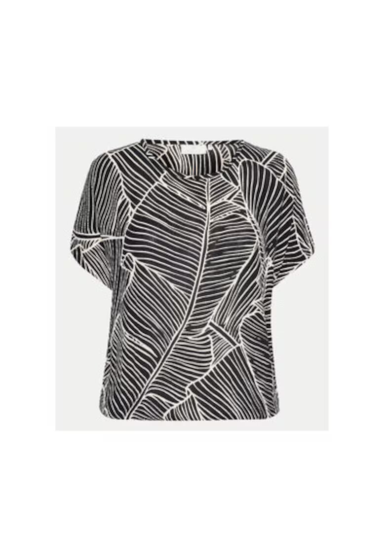 kaffe Tricou dama - 303964641 - Viscoza - Negru - Negru
