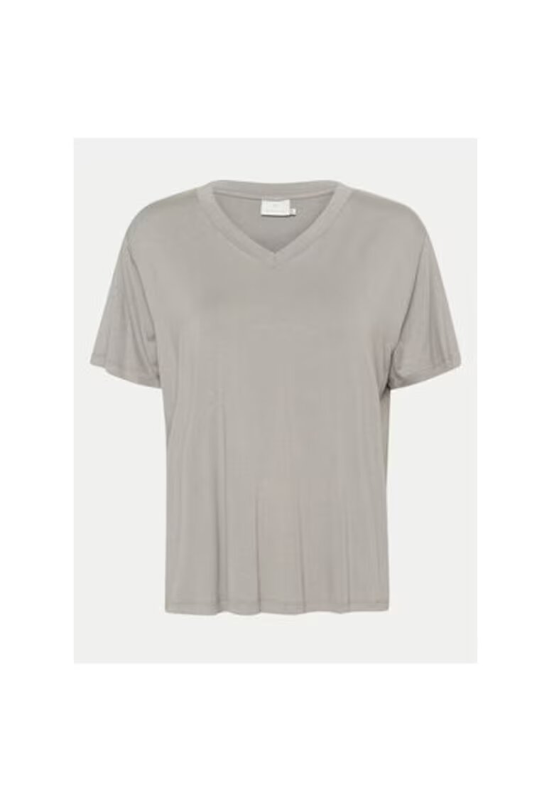 kaffe Tricou dama - 303964696 - Viscoza - Gri - Gri