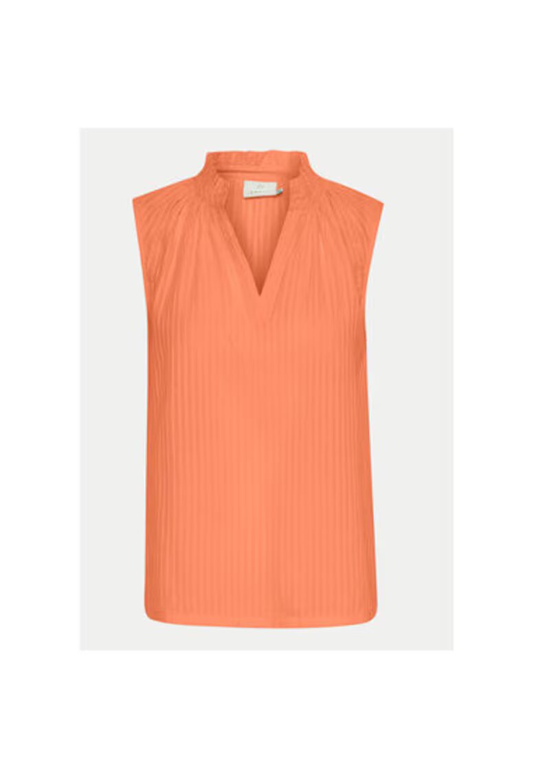 kaffe Tricou dama - 304369391 - Bumbac - Portocaliu - Portocaliu