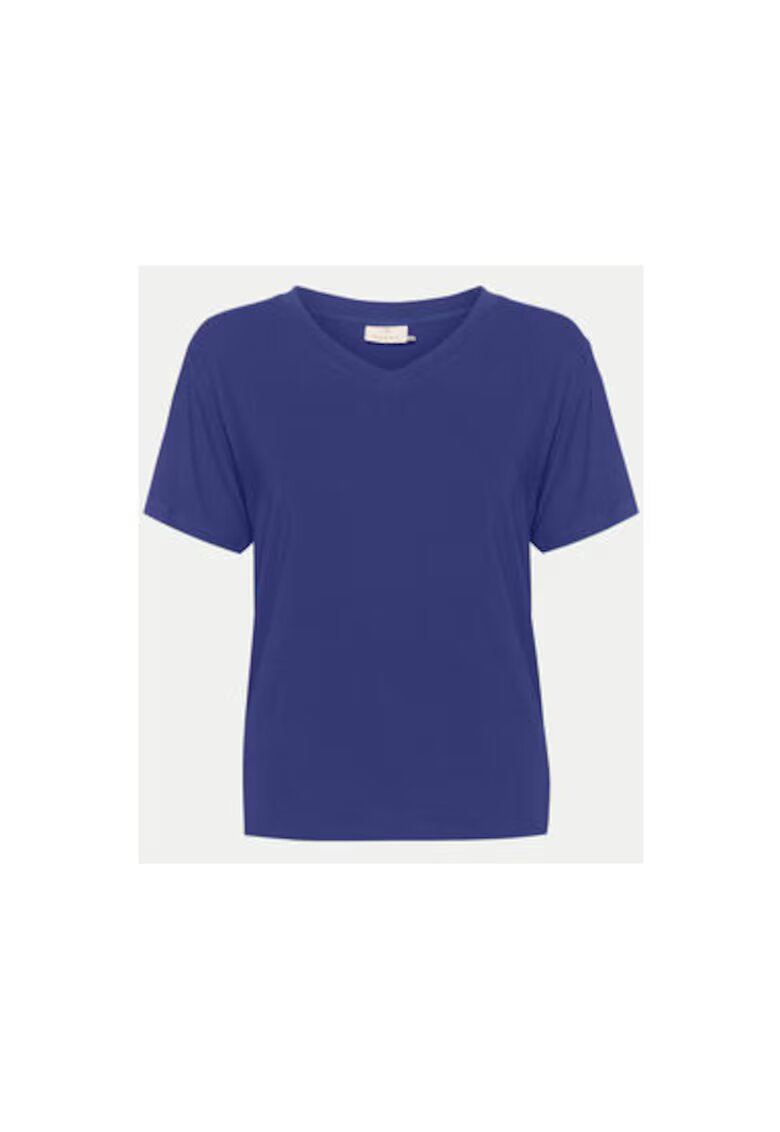 kaffe Tricou dama - 304751790 - Viscoza - Albastru - Albastru