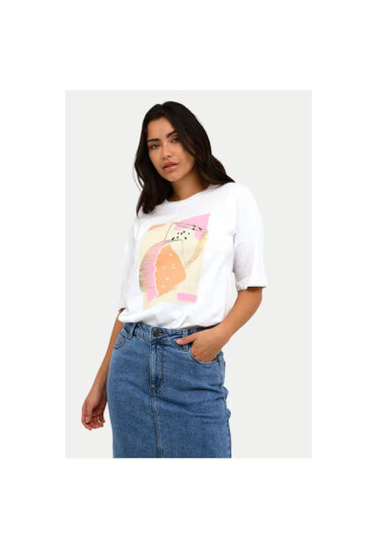 kaffe Tricou dama - 369452 - Alb - Bumbac -