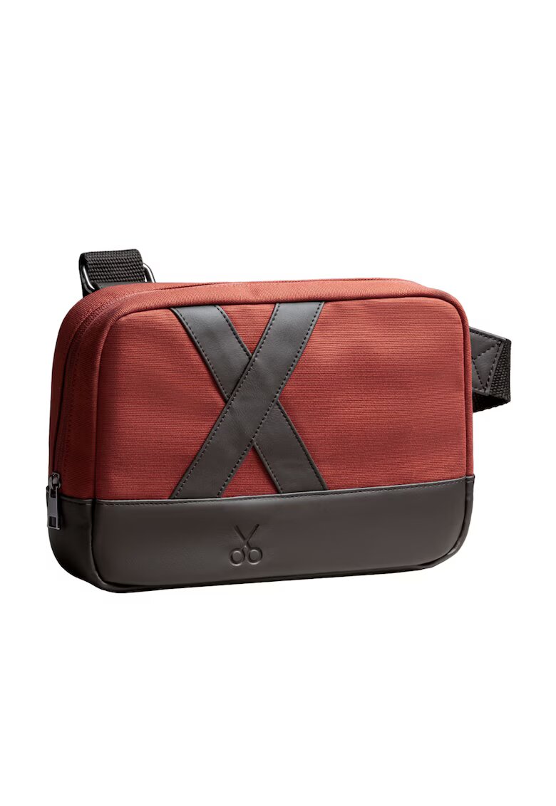 KAFT Geanta crossbody unisex Nougrod - Negru stins/Caramiziu