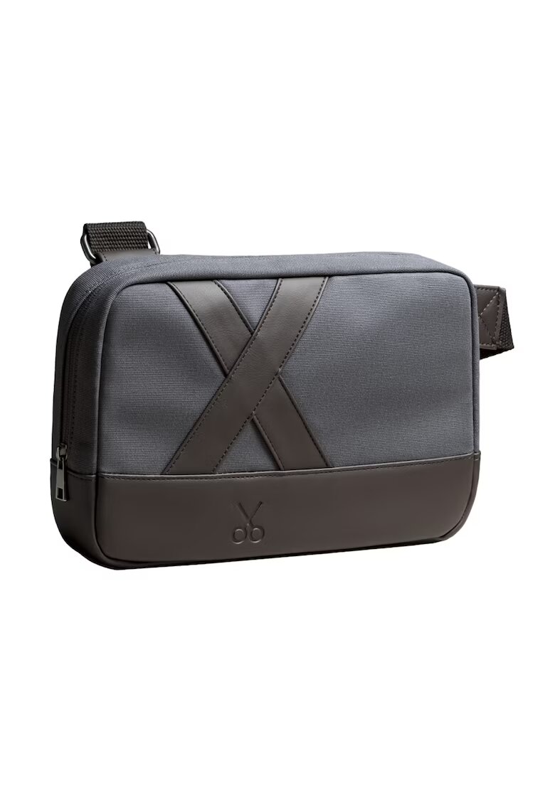 KAFT Geanta crossbody unisex Nougrod - Negru stins/Gri carbune