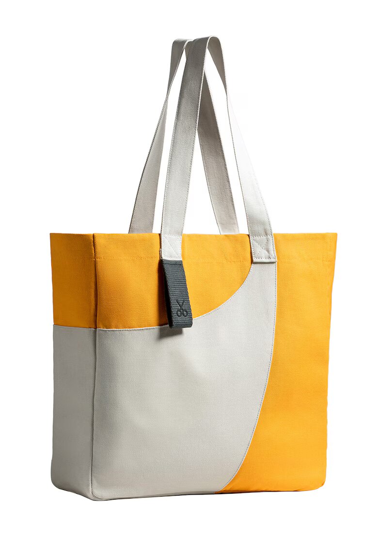 KAFT Geanta tote unisex Meclo - Gri deschis/Galben sofran