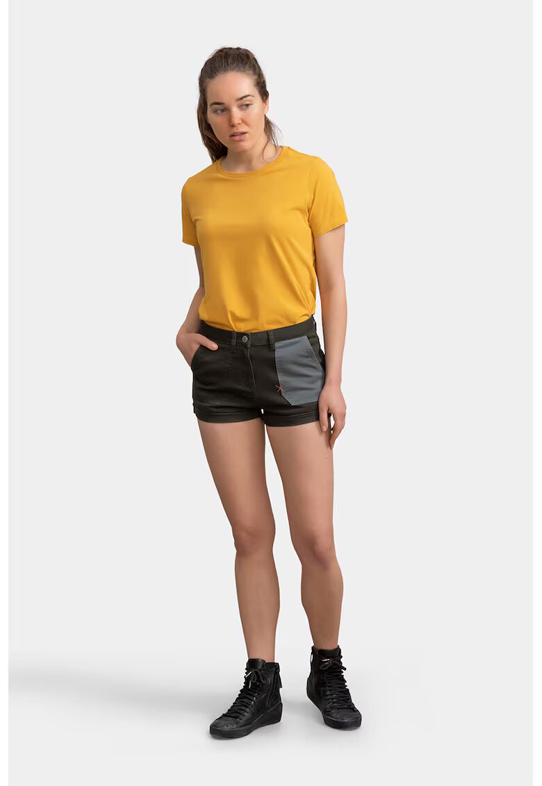KAFT Pantaloni scurti de denim cu buzunar constrastant - Negru stins/Gri inchis