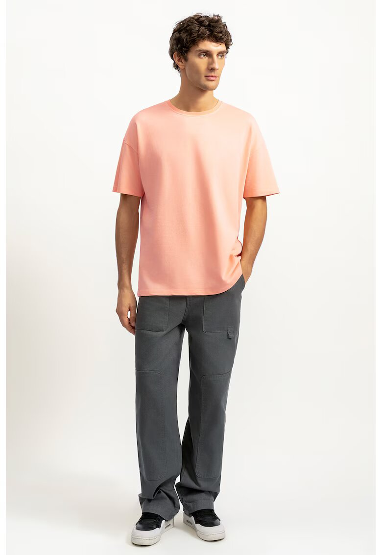 KAFT Tricou lejer unisex cu maneci cazute - Piersica