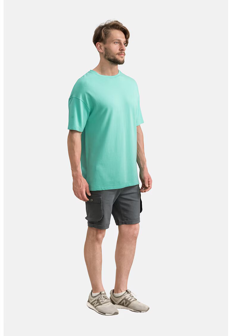 KAFT Tricou lejer unisex cu maneci cazute - Turcoaz