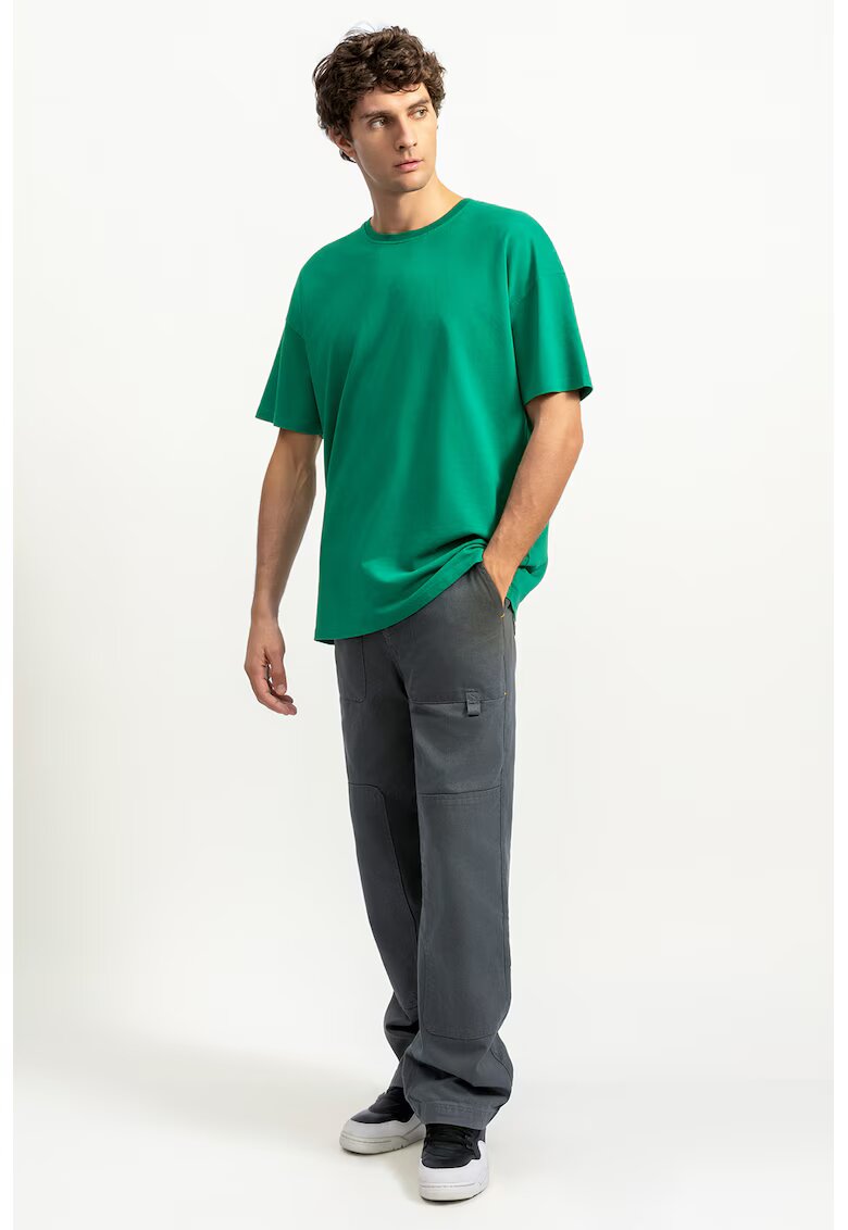 KAFT Tricou lejer unisex cu maneci cazute - Verde