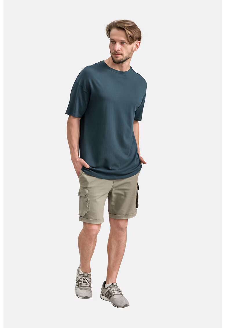 KAFT Tricou lejer unisex cu maneci cazute - Verde englez