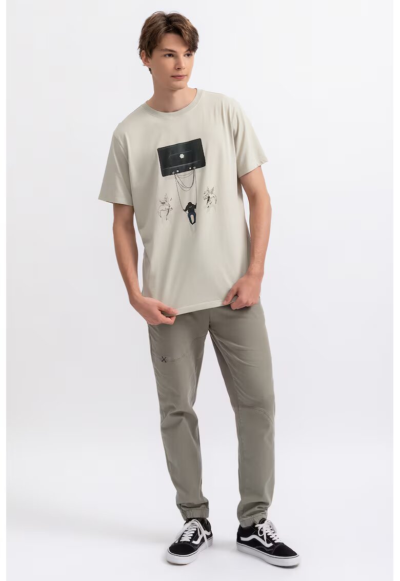 KAFT Tricou unisex cu imprimeu grafic - Negru/Bej deschis