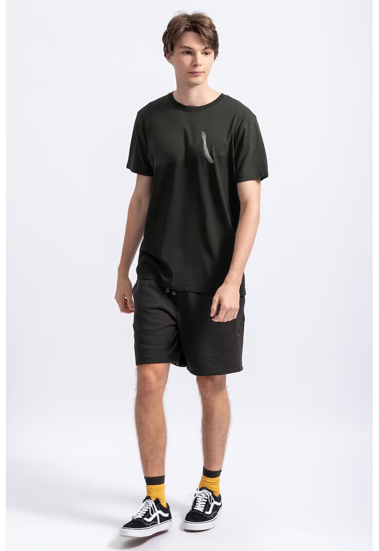 KAFT Tricou unisex cu imprimeu grafic - Negru stins