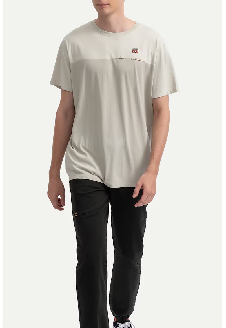 KAFT Tricou unisex de bumbac cu imprimeu - Bej deschis
