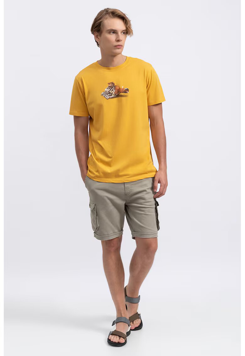KAFT Tricou unisex de bumbac - Galben sofran
