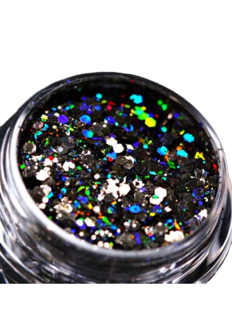 KAJOL Beauty Glitter cosmetic holografic PK104 negru - pentru machiaj/bodyart - 1g