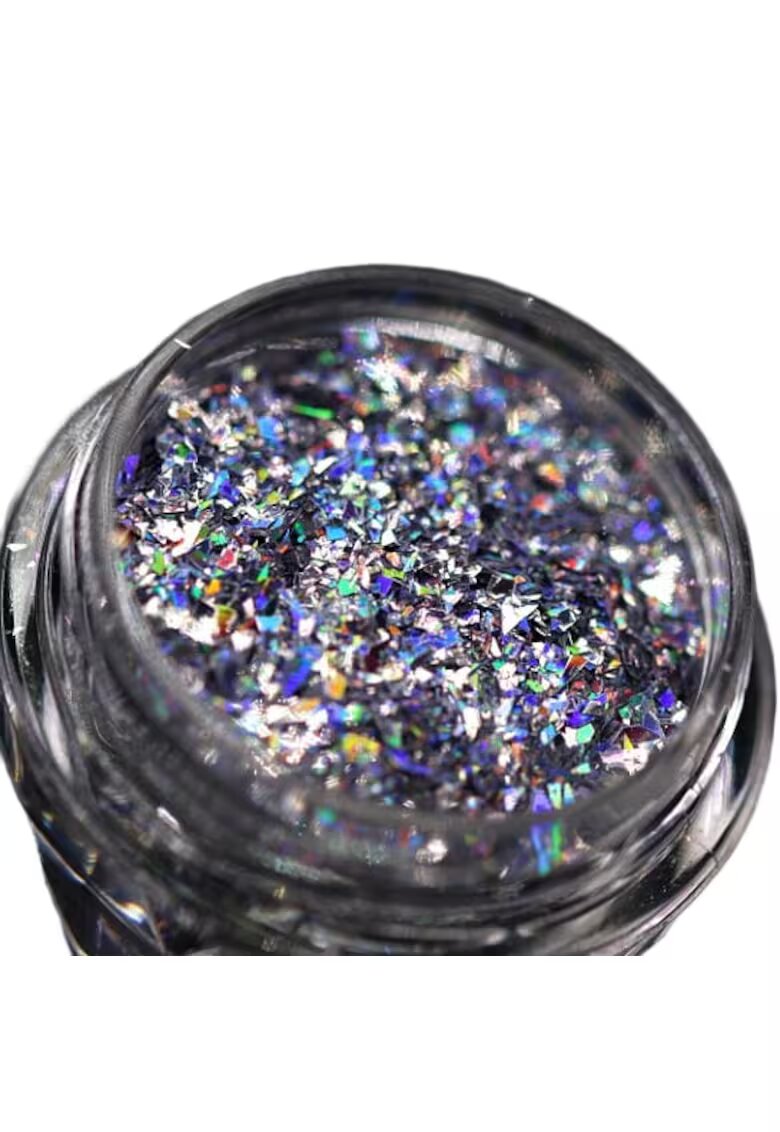 KAJOL Beauty Pigment fulgi glitterati pentru machiaj si body art PK157(argintiu holografic) ™