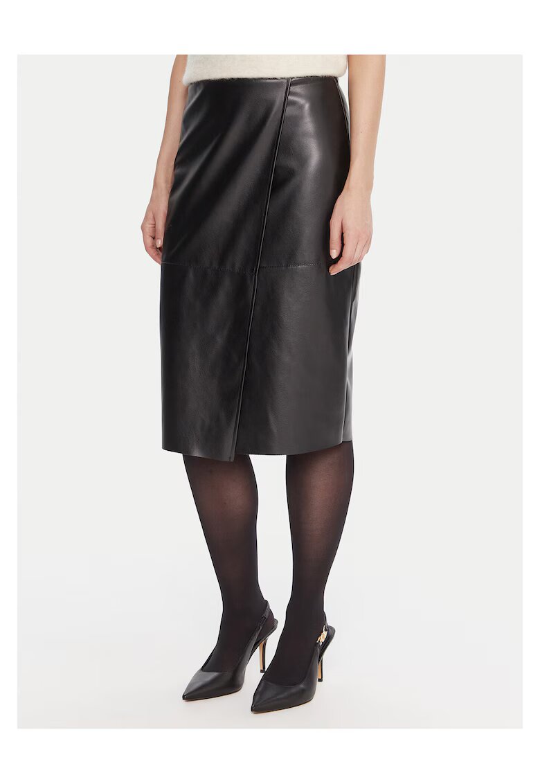 KAOS Fusta dama - din piele ecologica - neagra
