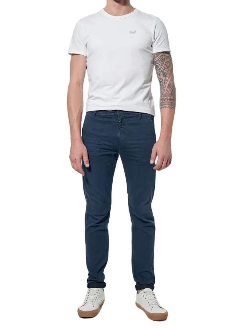 Kaporal Pantaloni barbati bleumarin - bumbac/poliester/elastan -