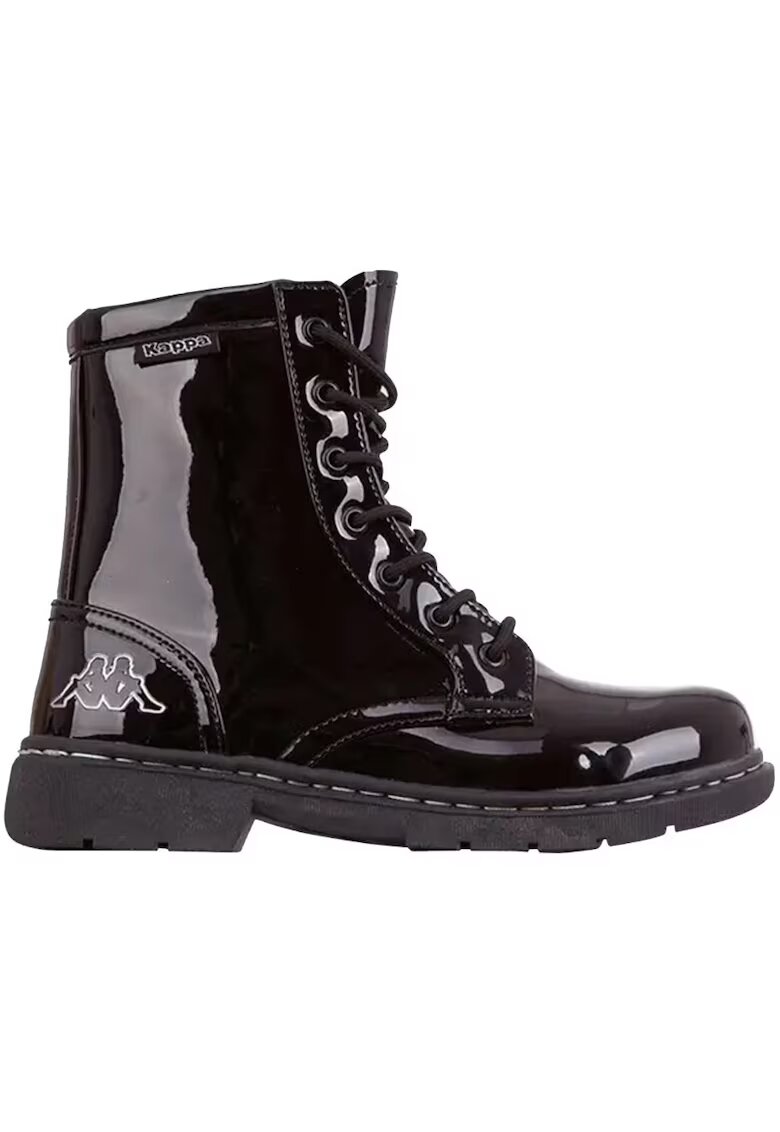 Kappa Ghete lucioase de dama - Piele ecologica - Negru -