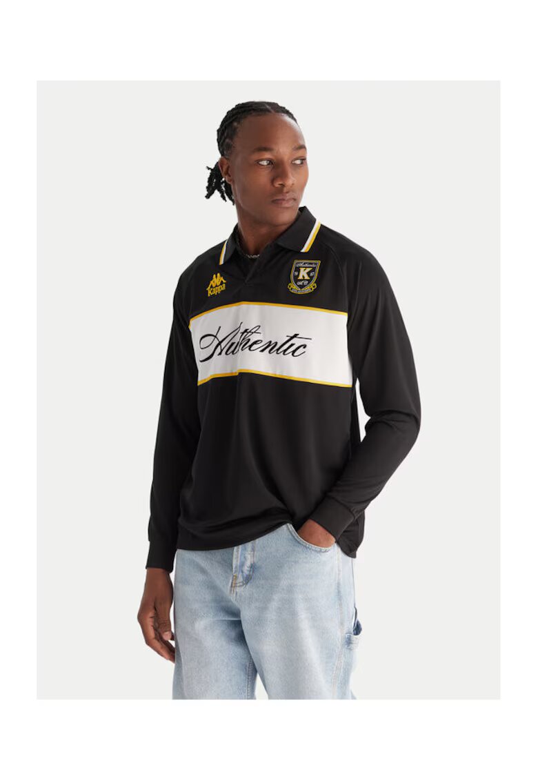 Kappa Polo barbati negru - bumbac