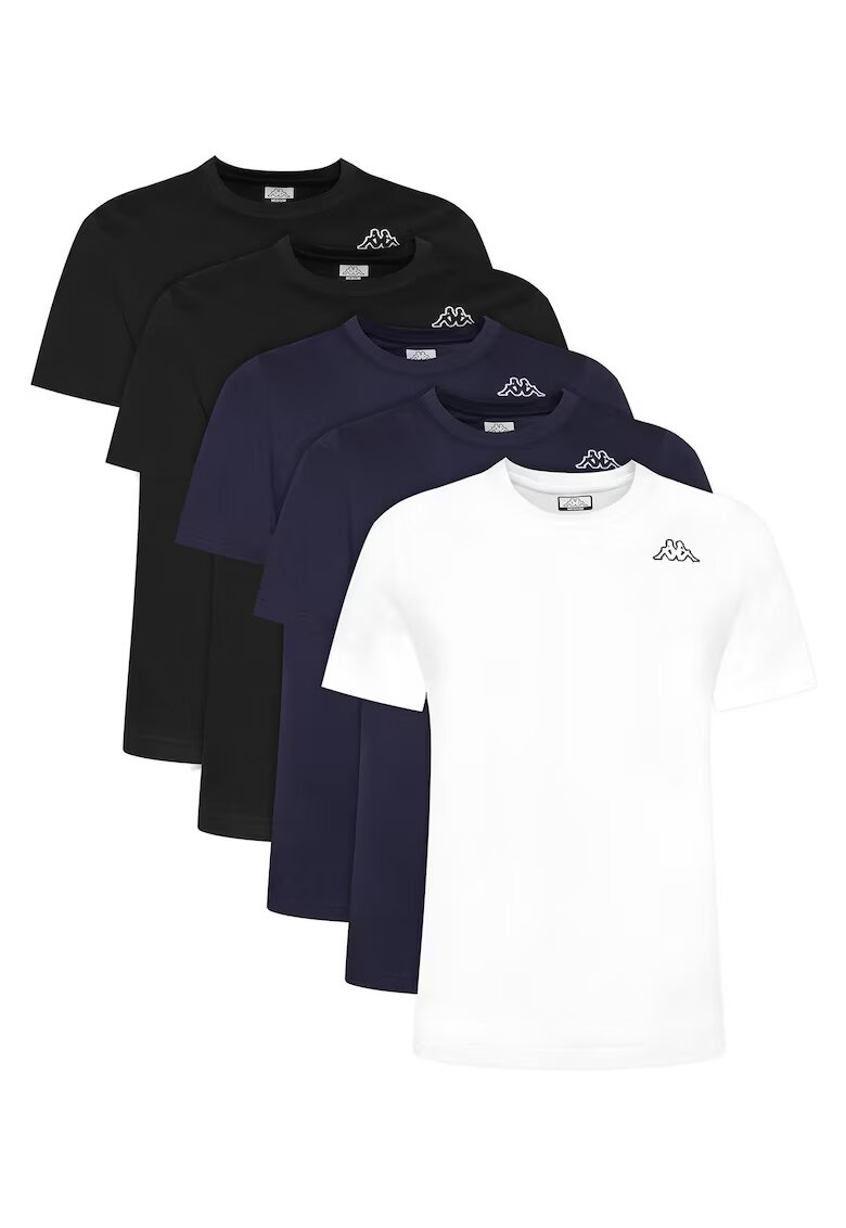 Kappa Set tricouri barbatesti alb - negru - bleumarin - bumbac