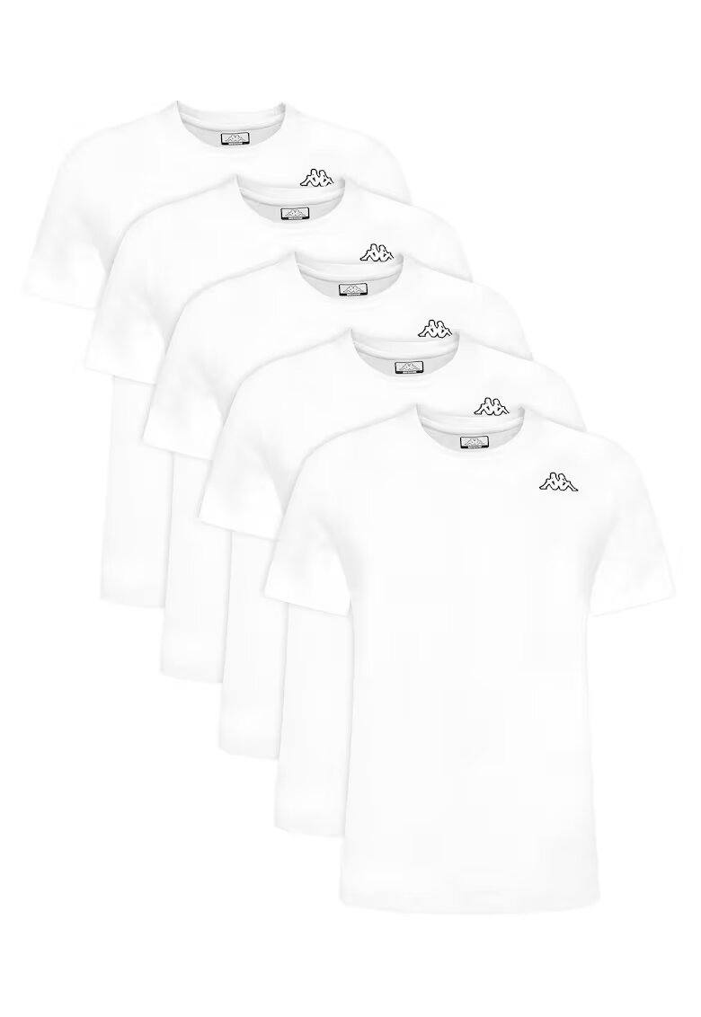 Kappa Set tricouri barbatesti albe - bumbac