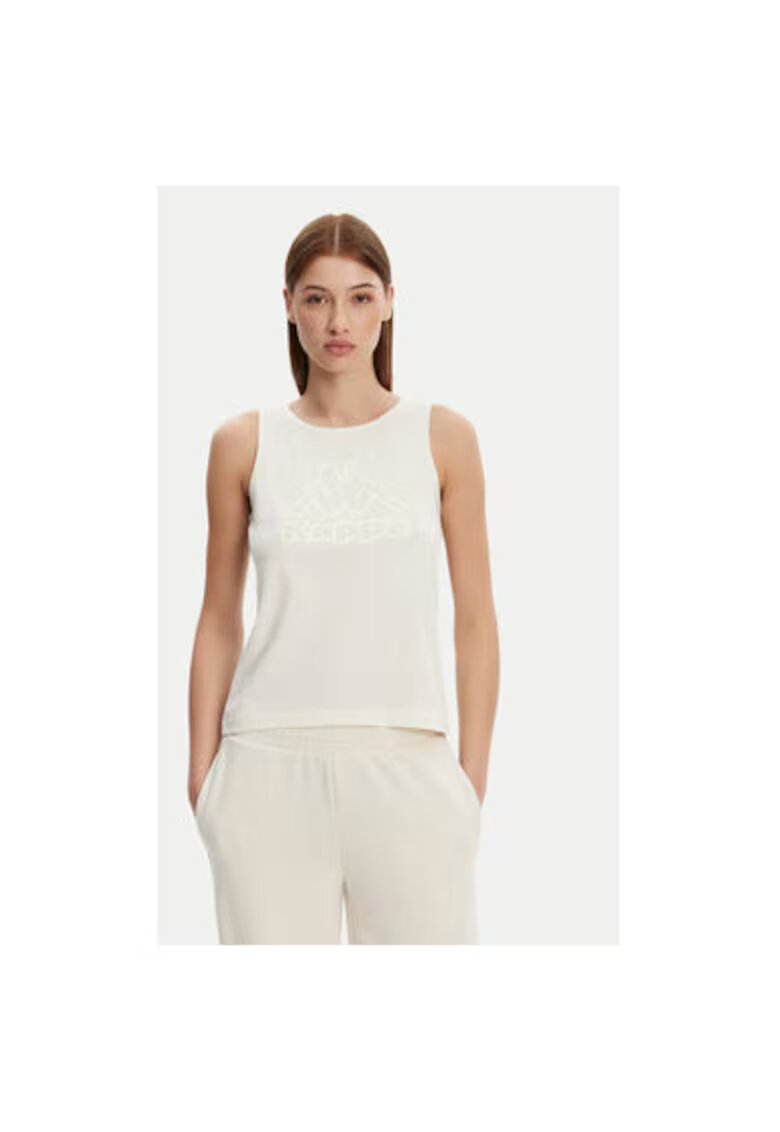 Kappa Top dama 382129W - Bumbac/Poliester - Ecru - Ecru