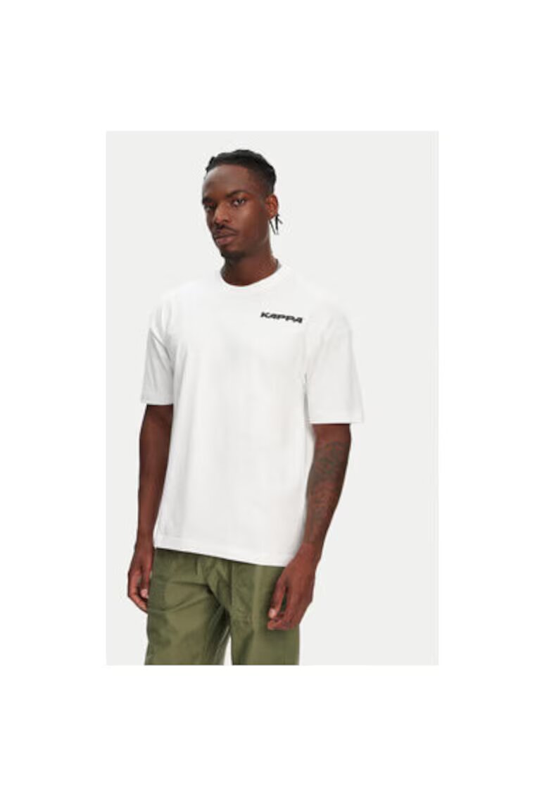 Kappa Tricou barbati 351S5GW - Bumbac organic - Alb - Alb