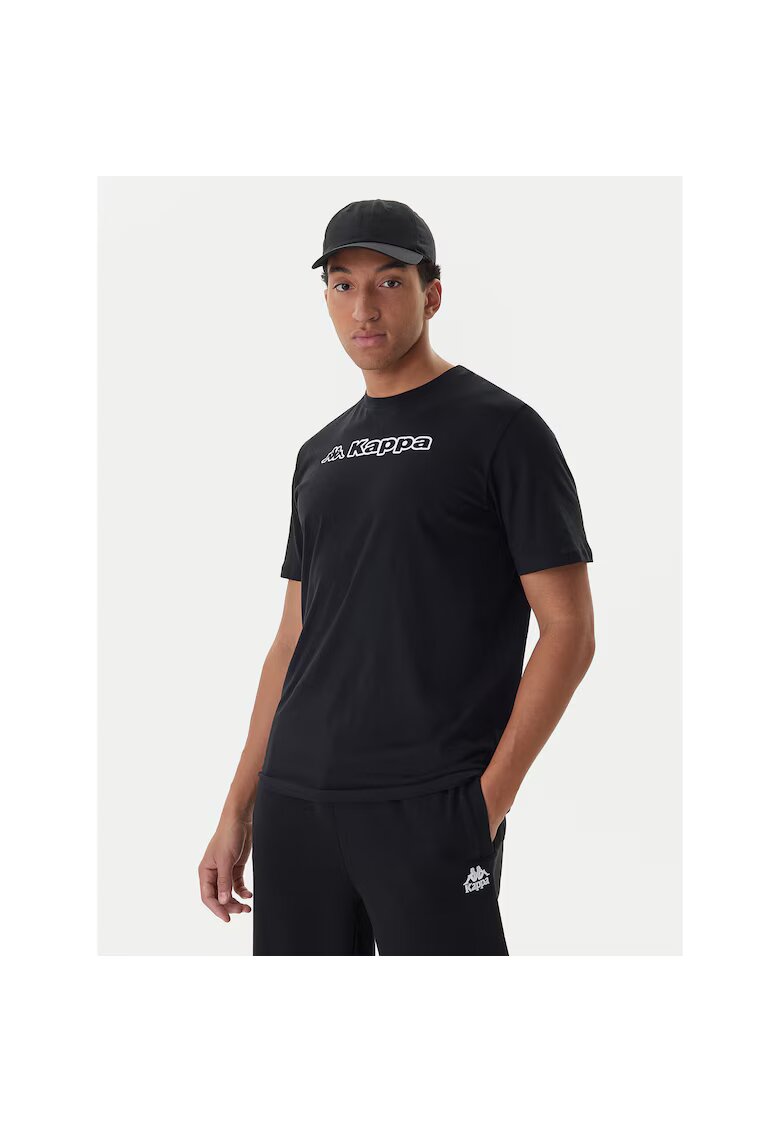 Kappa Tricou barbati negru - bumbac - lifestyle