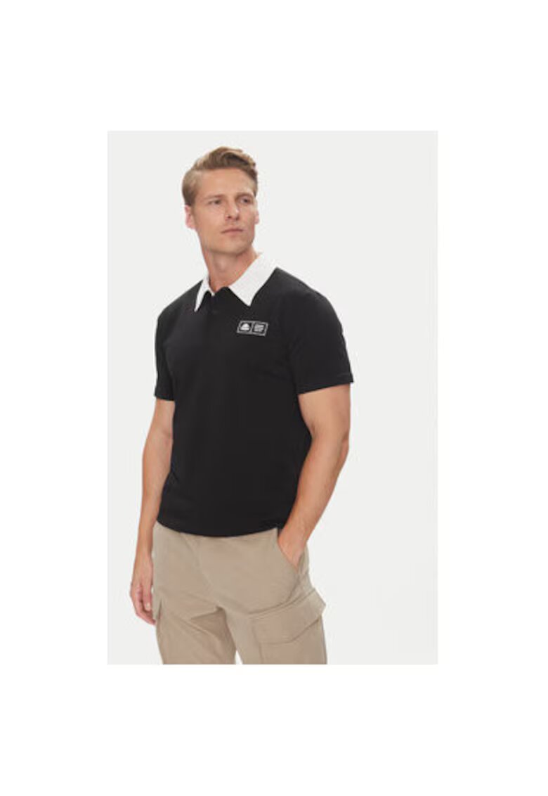 Kappa Tricou polo barbati 351R2IW - Bumbac - Negru - Negru