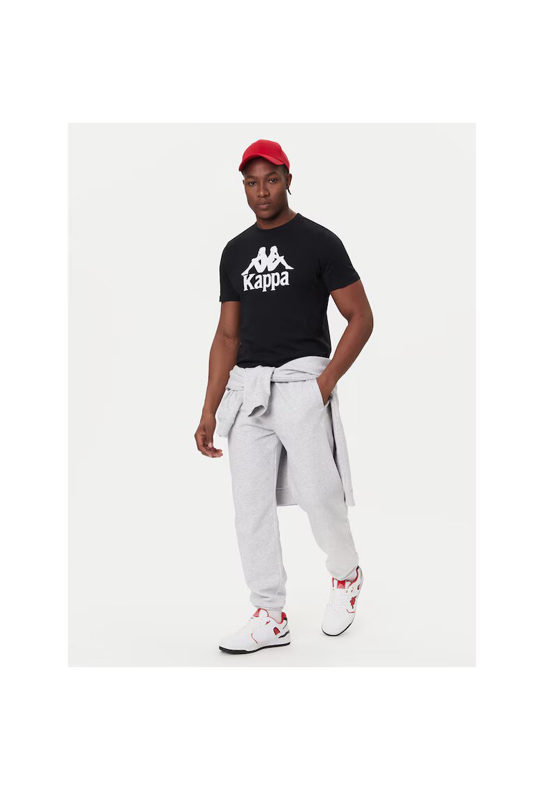 Kappa Tricou sport barbatesc negru - bumbac