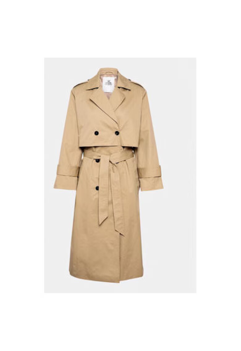 Karen by Simonsen Trench dama - 303554101 - Bumbac - Bej - Bej