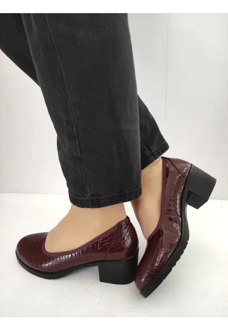 Karisma Pantofi Casual Dama 60011B 23-O Bordo Croco - Bordo - Visiniu