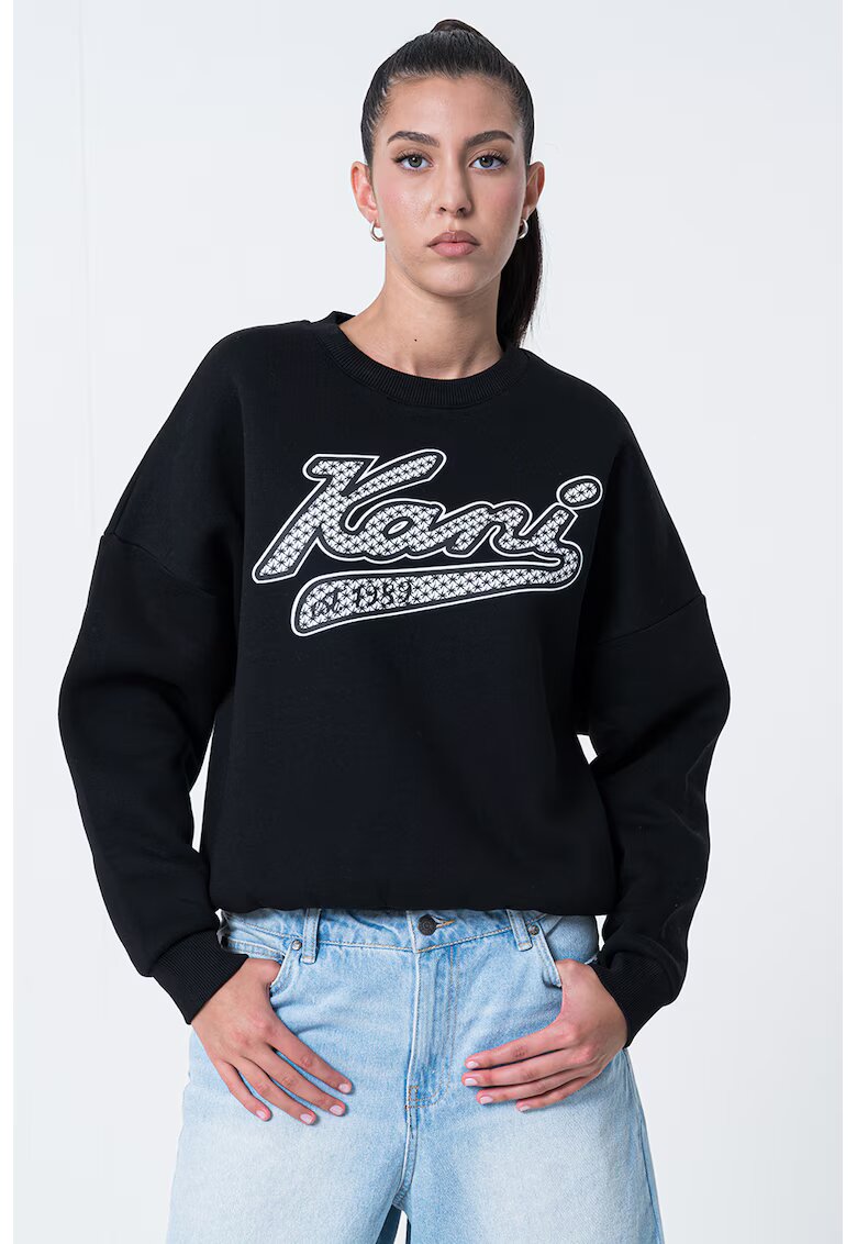 Karl Kani Bluza de trening cu logo - din amestec de bumbac - Negru