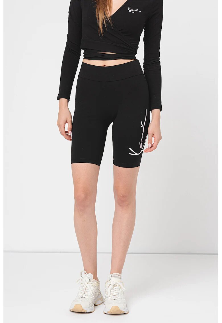 Karl Kani Colanti scurti cu logo brodat - Negru