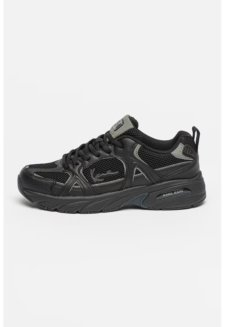 Karl Kani Pantofi sport cu insertii de piele ecologica - Negru/Gri