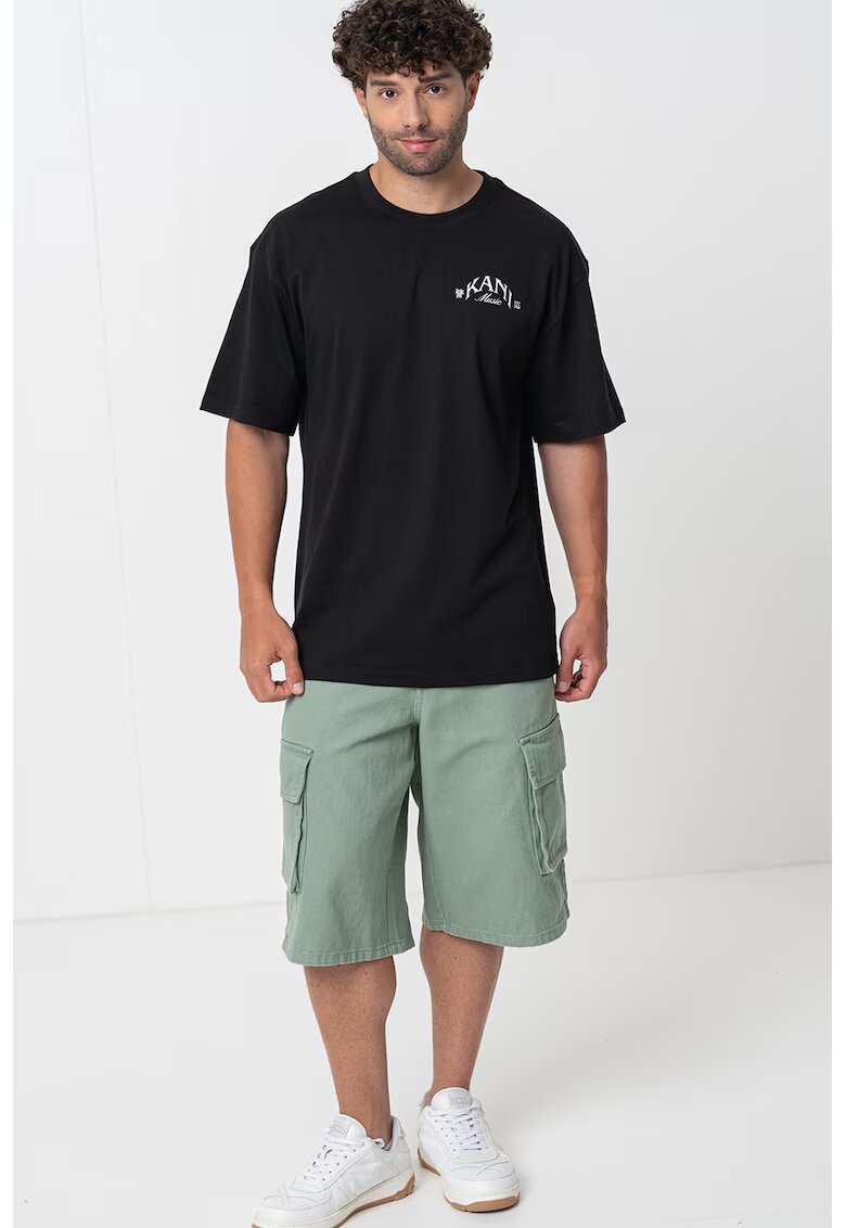 Karl Kani Tricou cu imprimeu logo - Verde/Negru