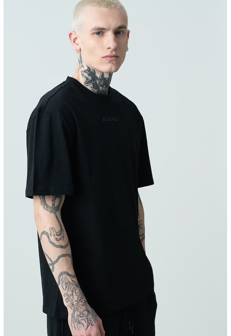 Karl Kani Tricou cu imprimeu text - Negru/Roz