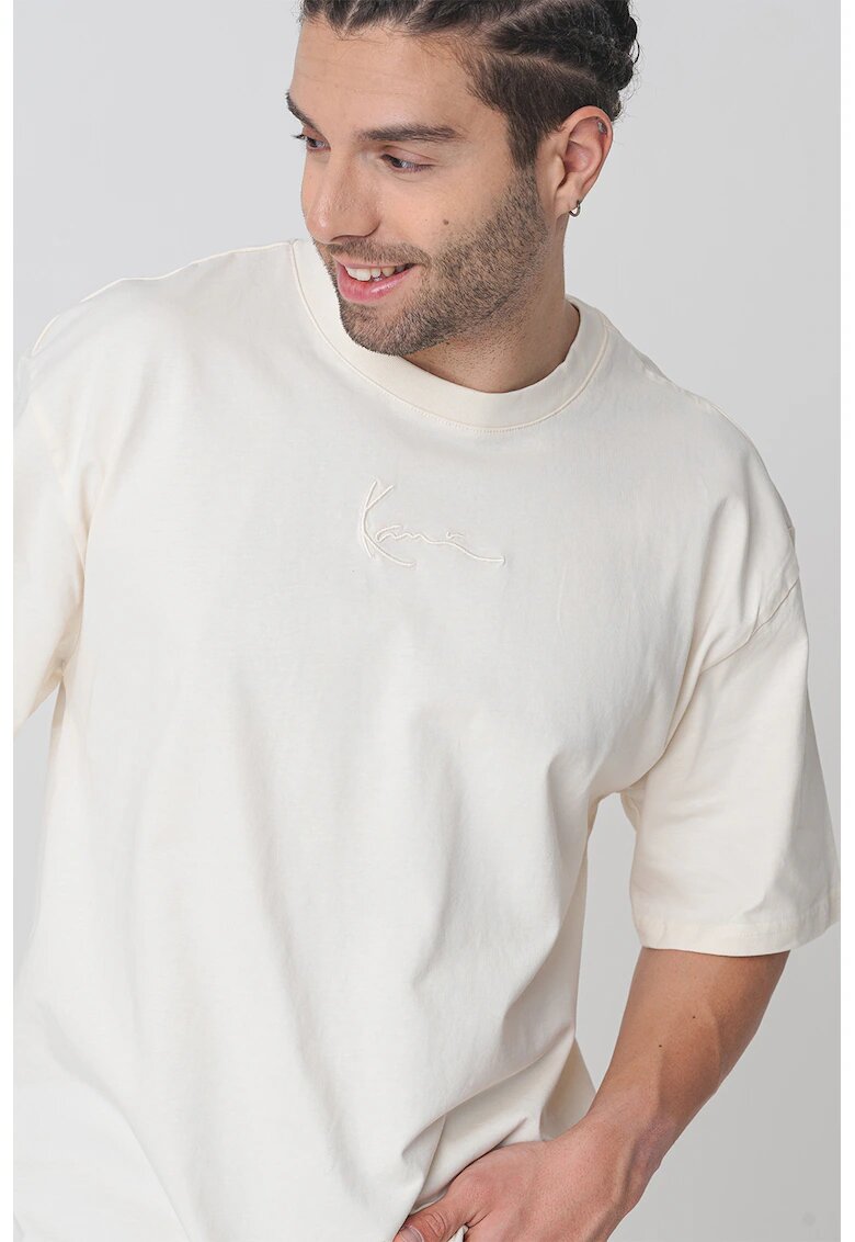 Karl Kani Tricou lejer cu logo pe piept - Galben pal
