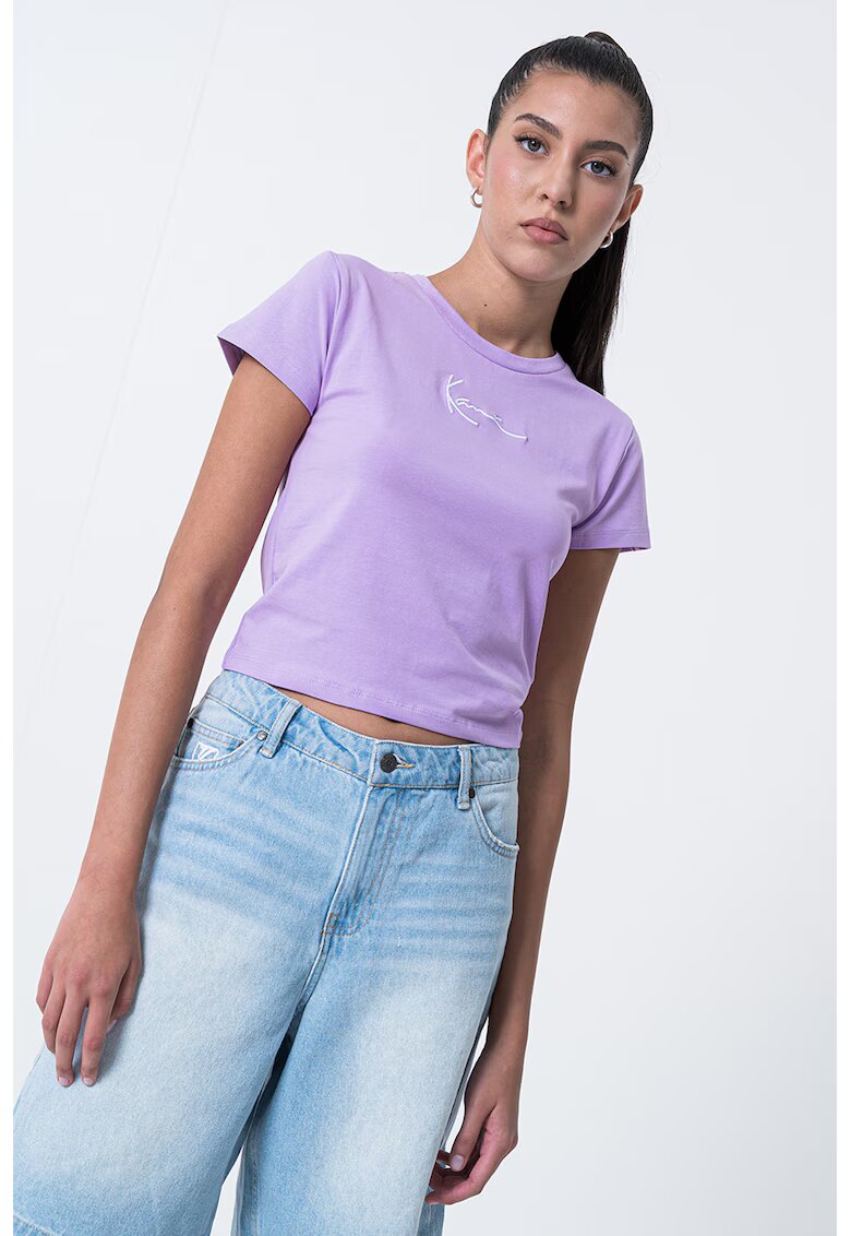 Karl Kani Tricou slim fit cu logo brodat - Lila