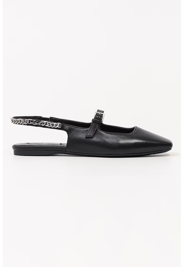 Karl Lagerfeld Balerini slingback din piele - Negru