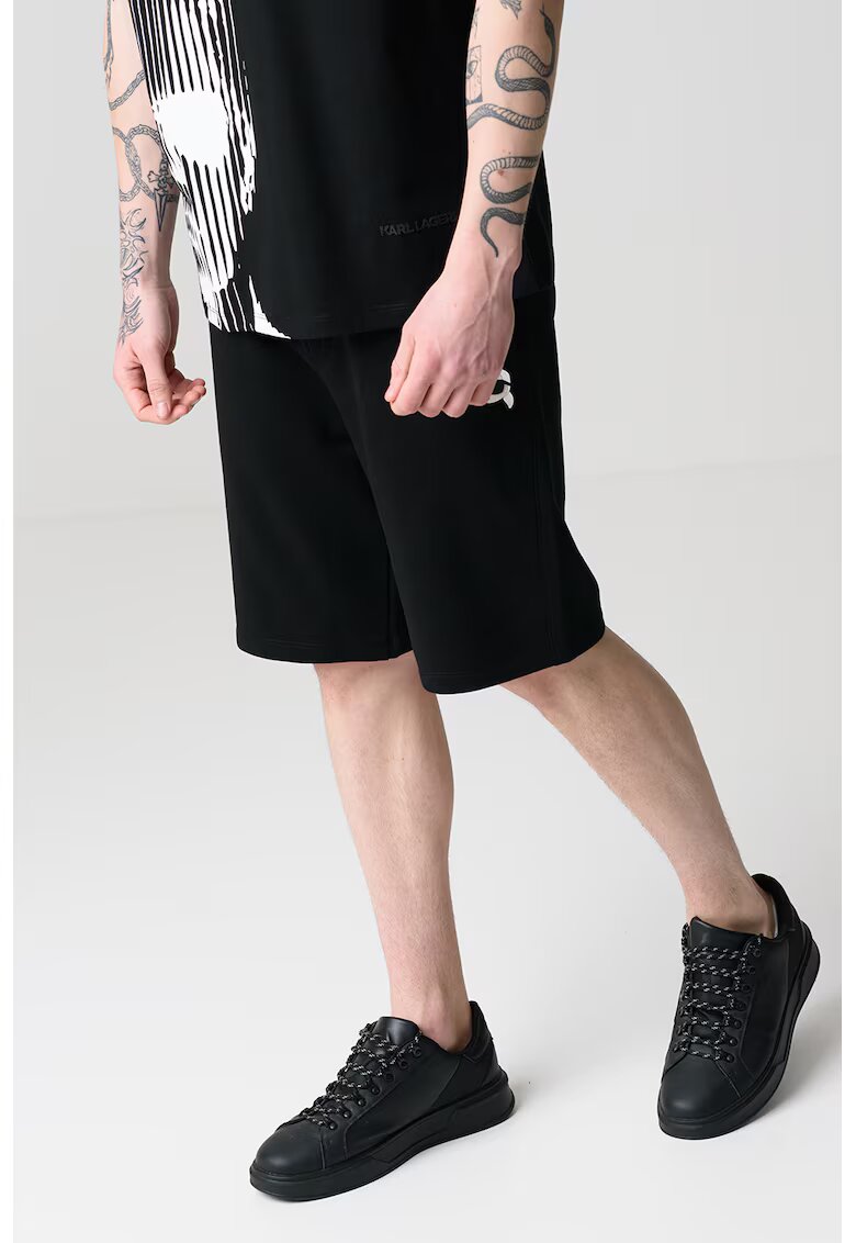Karl Lagerfeld Bermude sport cu snur - Negru
