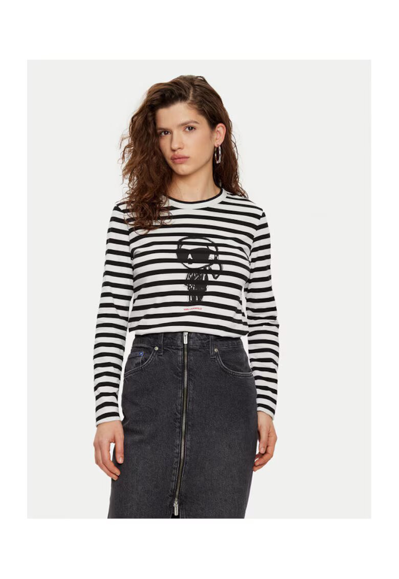 Karl Lagerfeld Bluza dama - 304578847 - Bumbac organic - Negru - Negru
