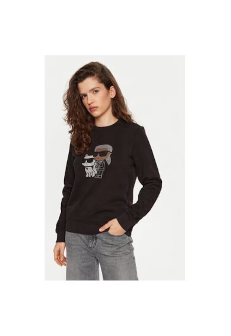 Karl Lagerfeld Bluza dama - 304579882 - Bumbac organic - Negru - Negru