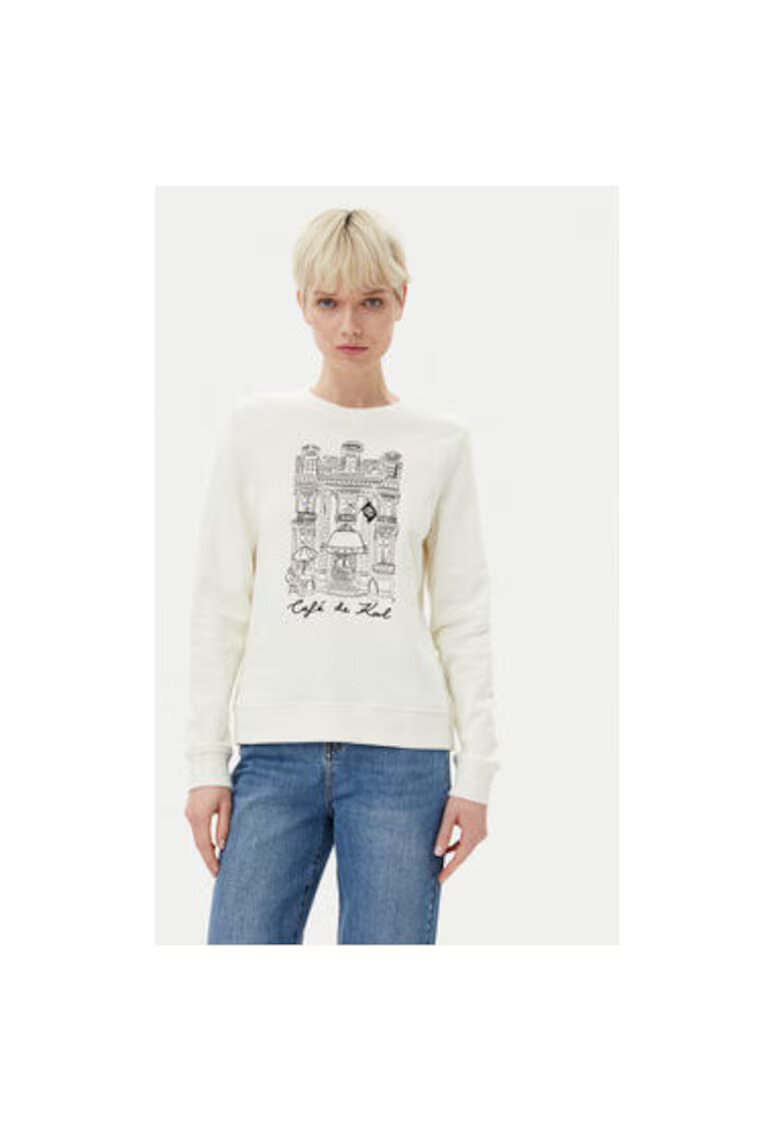 Karl Lagerfeld Bluza dama A2W20057 - Bumbac organic - Ecru - Ecru