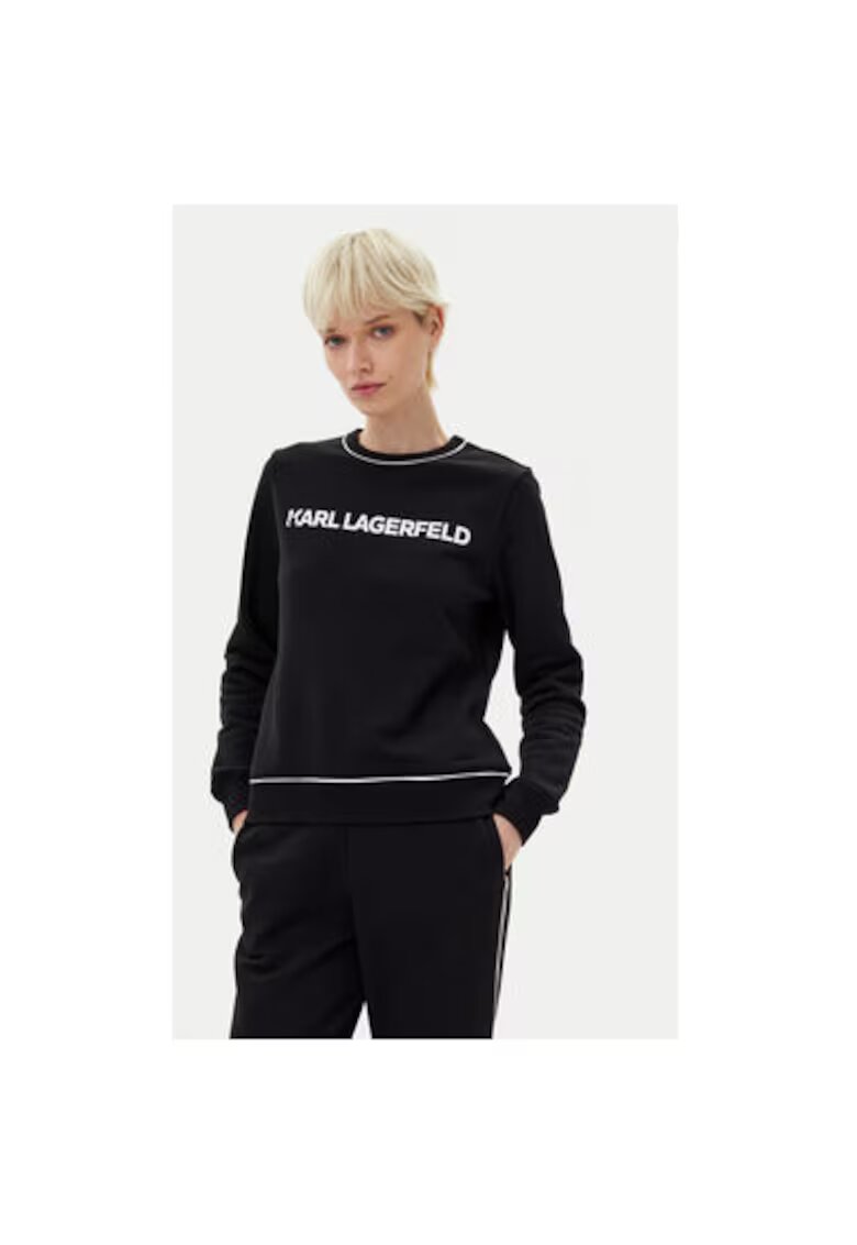 Karl Lagerfeld Bluza dama A2W20066 - Bumbac organic - XS INTL - Negru