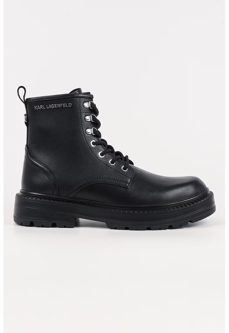 Karl Lagerfeld Bocanci din piele - Negru