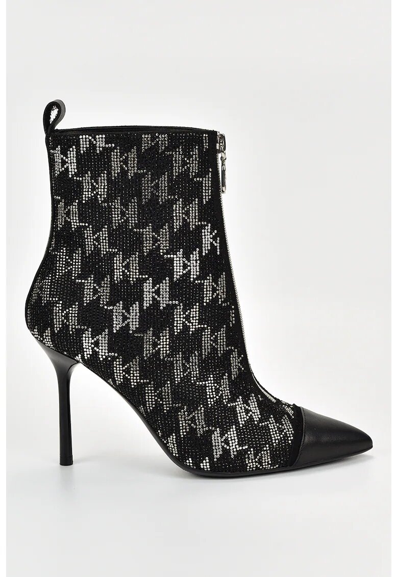 Karl Lagerfeld Botine cu strasuri - Negru