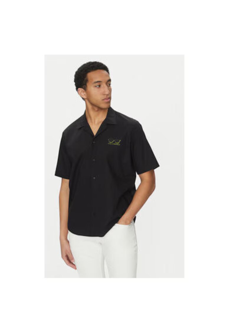 Karl Lagerfeld Camasa barbati 605443 552600 - Bumbac - Negru - Negru
