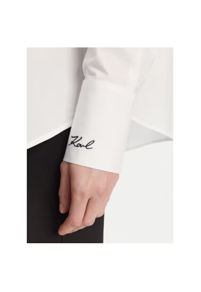 Karl Lagerfeld Camasa dama A2W11011 - Bumbac organic - Alb - Alb